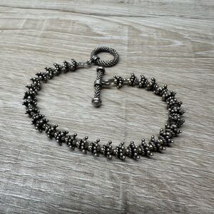 Detailed Vintage Sterling Silver Bracelet 7inch